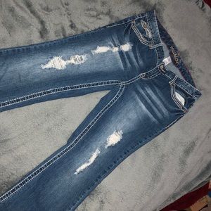 Maurice’s Distressed Flare Jeans
